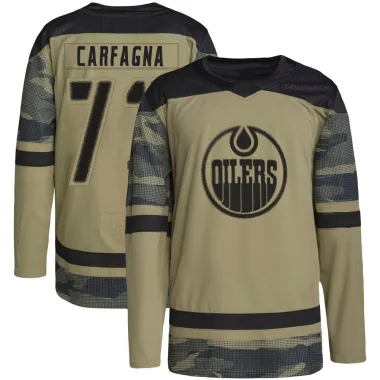 Authentic Damien Carfagna Camo Edmonton Oilers Military Appreciation Practice Jersey - Youth