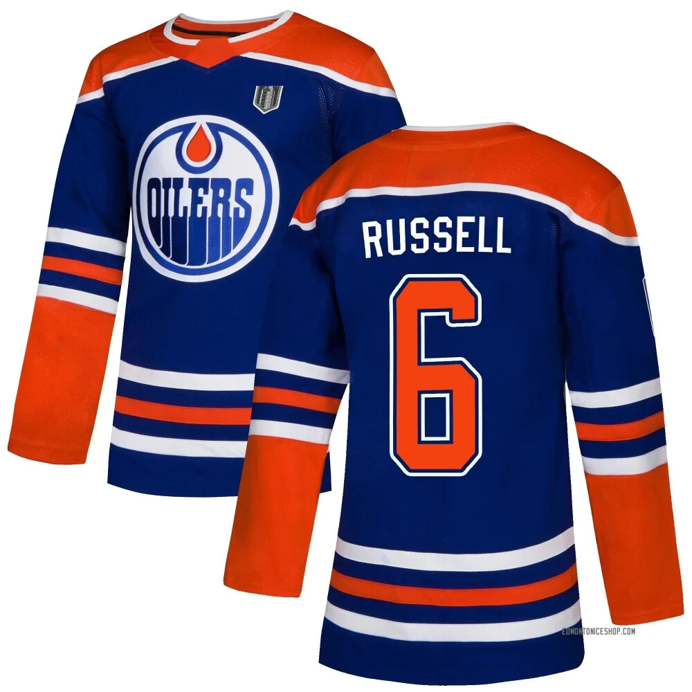 Authentic Kris Russell Royal Edmonton Oilers Alternate 2025 Stanley Cup Final Jersey - Youth