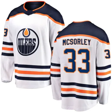 Authentic Marty Mcsorley White Edmonton Oilers Away Breakaway Jersey - Men's