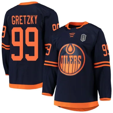 Authentic Wayne Gretzky Navy Edmonton Oilers Alternate Primegreen Pro 2025 Stanley Cup Final Jersey - Men's