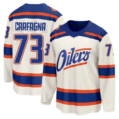 Breakaway Damien Carfagna Edmonton Oilers Light Beige Alternate Jersey - Men's
