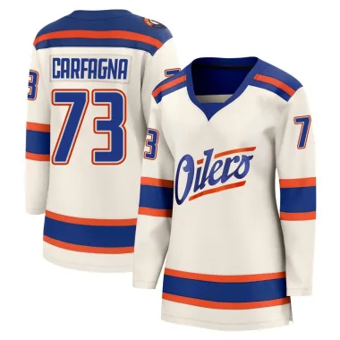 Breakaway Damien Carfagna Edmonton Oilers Light Beige Alternate Jersey - Women's