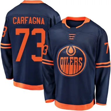 Breakaway Damien Carfagna Navy Edmonton Oilers Alternate 2018/19 Jersey - Youth