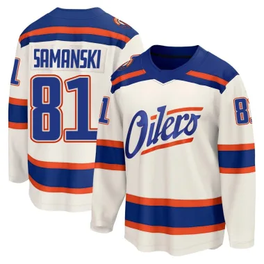 Breakaway Josh Samanski Edmonton Oilers Light Beige Alternate Jersey - Men's