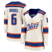 Breakaway Kris Russell Edmonton Oilers Light Beige Alternate Jersey - Women's