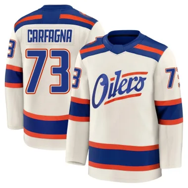 Premium Damien Carfagna Edmonton Oilers Light Beige Alternate Jersey - Youth