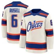 Premium Kris Russell Edmonton Oilers Light Beige Alternate Jersey - Youth