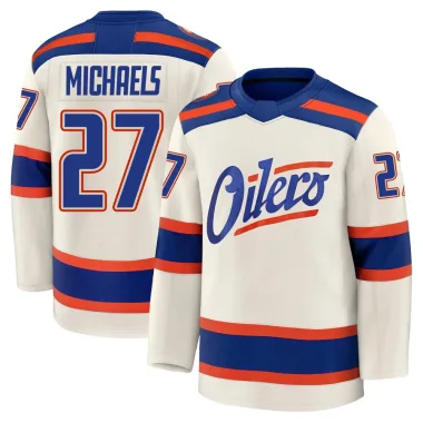 Premium Owen Michaels Edmonton Oilers Light Beige Alternate Jersey - Men's